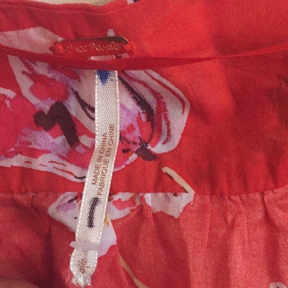 Free People Red Cherish The Light  Size Small Top - Picture 11 of 15